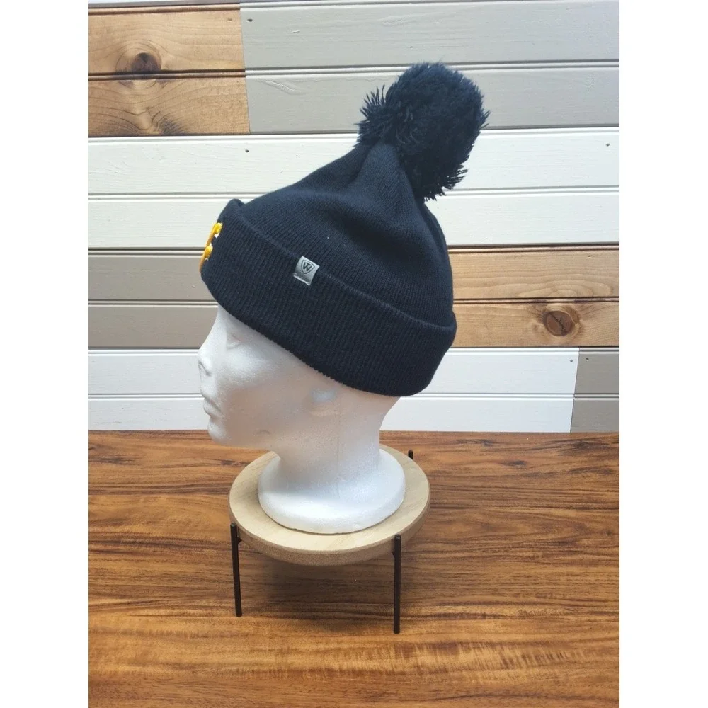 West‎ Virginia Blue Knit Youth Bennie Pom Pom Winter Hat Top Of The World